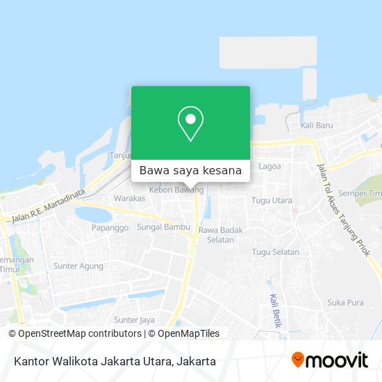 Peta Kantor Walikota Jakarta Utara