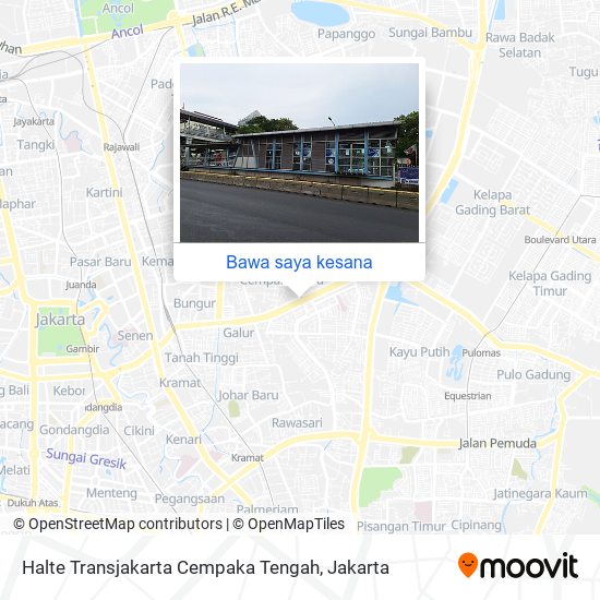 Peta Halte Transjakarta Cempaka Tengah