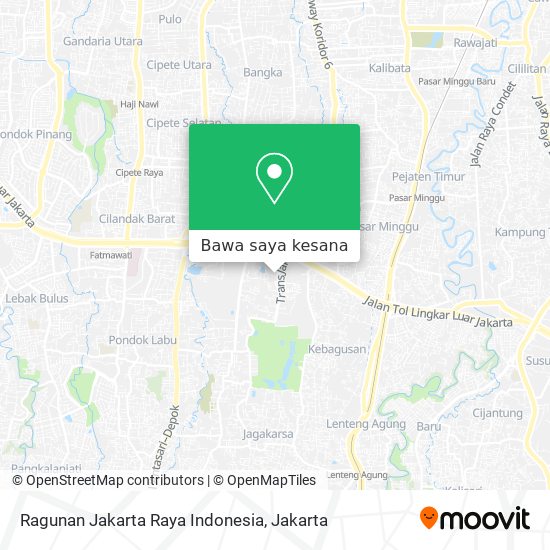 Peta Ragunan Jakarta Raya Indonesia