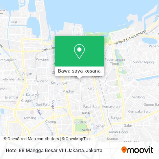 Peta Hotel 88 Mangga Besar VIII Jakarta