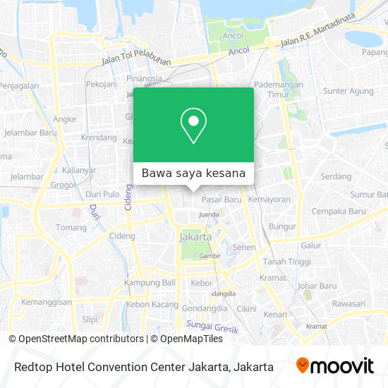 Peta Redtop Hotel Convention Center Jakarta