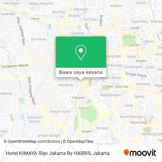 Peta Hotel KIMAYA Slipi Jakarta By HARRIS