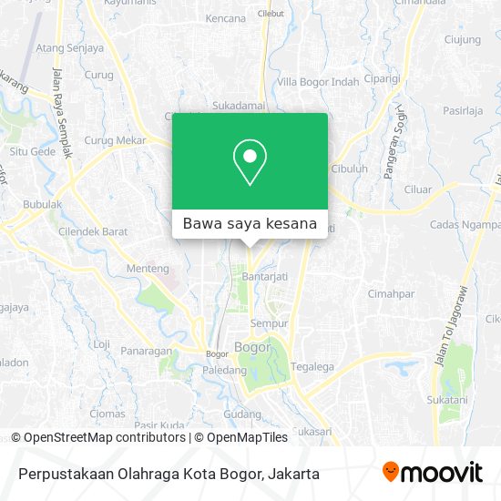 Peta Perpustakaan Olahraga Kota Bogor