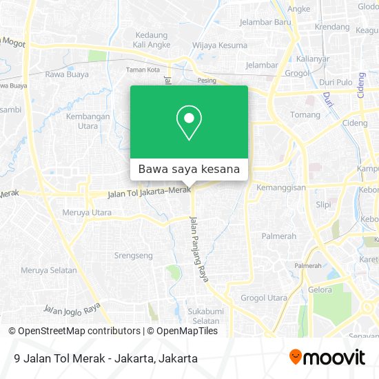 Peta 9 Jalan Tol Merak - Jakarta