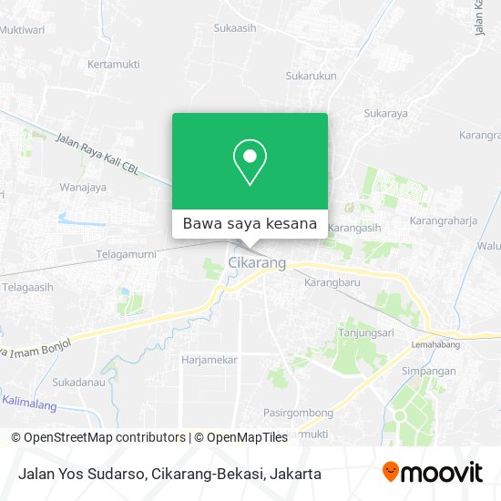 Peta Jalan Yos Sudarso, Cikarang-Bekasi