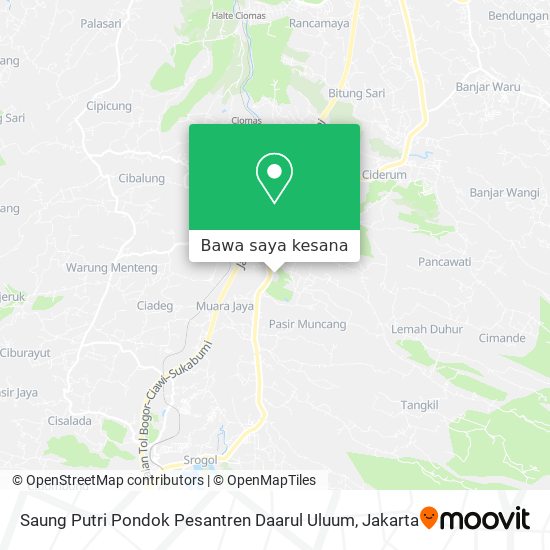 Peta Saung Putri Pondok Pesantren Daarul Uluum