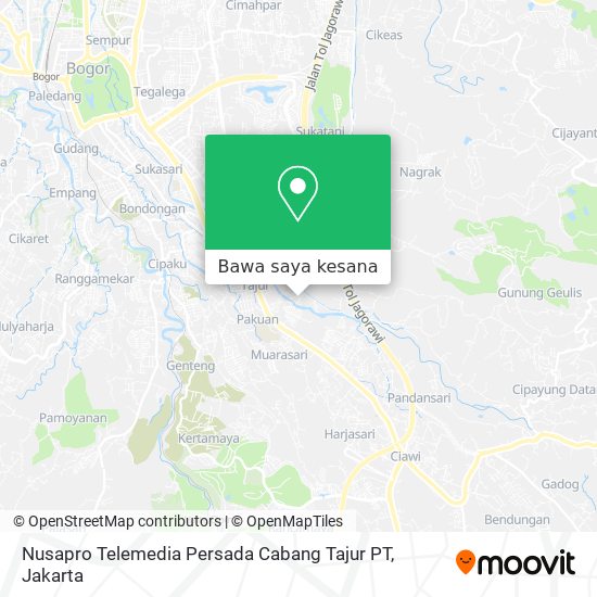 Peta Nusapro Telemedia Persada Cabang Tajur PT