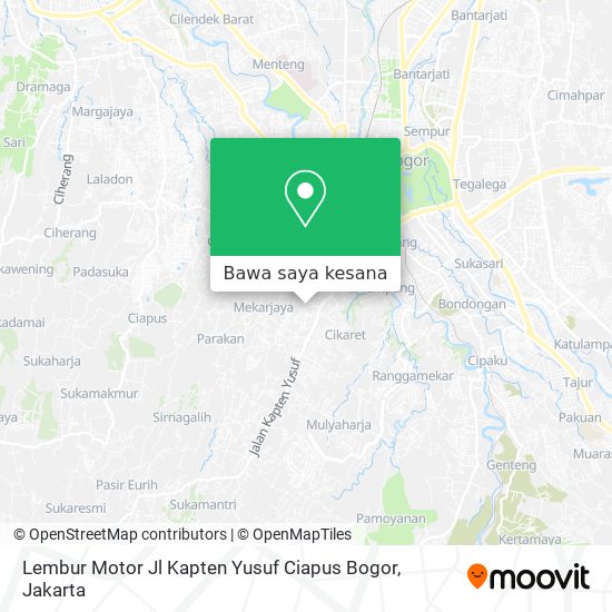 Peta Lembur Motor Jl Kapten Yusuf Ciapus Bogor
