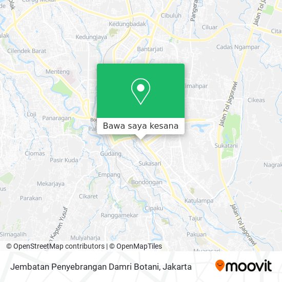 Peta Jembatan Penyebrangan Damri Botani