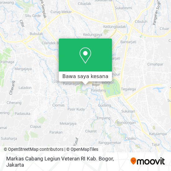 Peta Markas Cabang Legiun Veteran RI Kab. Bogor