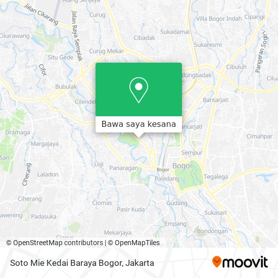 Peta Soto Mie Kedai Baraya Bogor