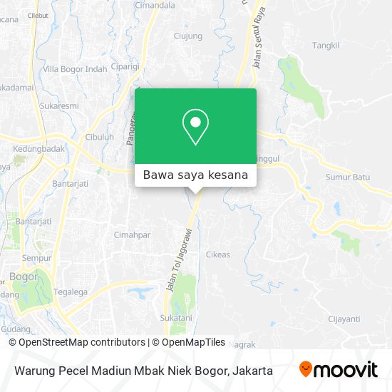 Peta Warung Pecel Madiun Mbak Niek Bogor