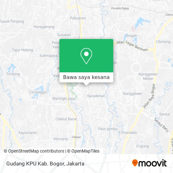 Peta Gudang KPU Kab. Bogor