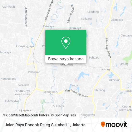 Peta Jalan Raya Pondok Rajeg Sukahati 1