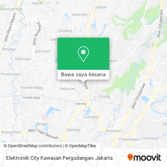 Peta Elektronik City Kawasan Pergudangan