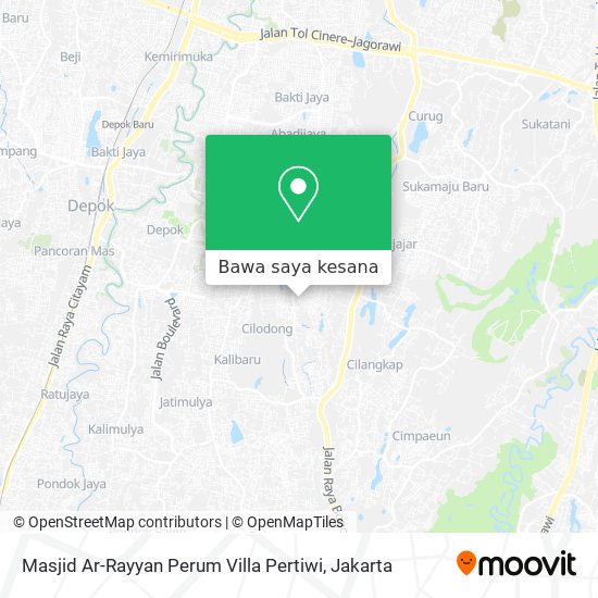 Peta Masjid Ar-Rayyan Perum Villa Pertiwi