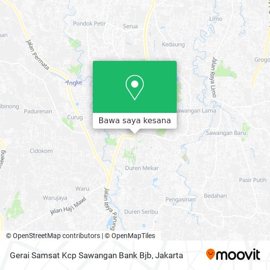 Peta Gerai Samsat Kcp Sawangan Bank Bjb