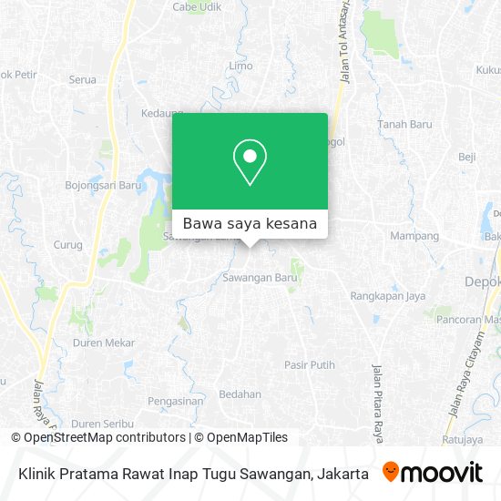 Peta Klinik Pratama Rawat Inap Tugu Sawangan
