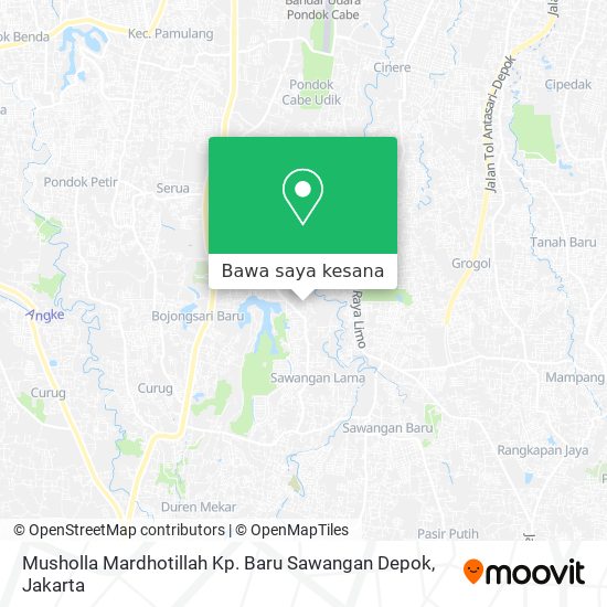 Peta Musholla Mardhotillah Kp. Baru Sawangan Depok