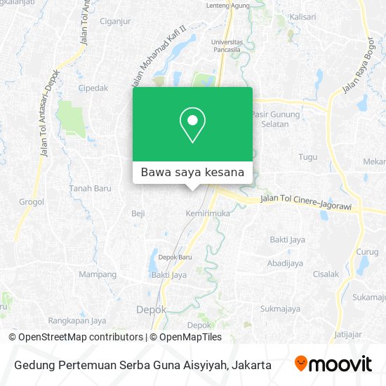 Peta Gedung Pertemuan Serba Guna Aisyiyah