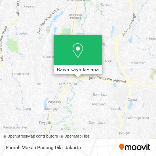 Peta Rumah Makan Padang Dila