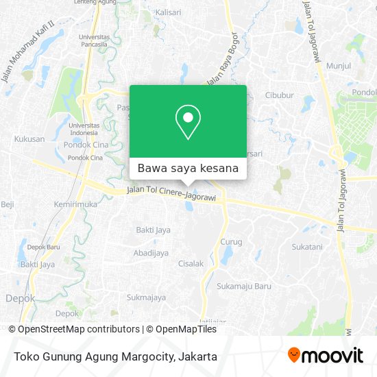 Peta Toko Gunung Agung Margocity