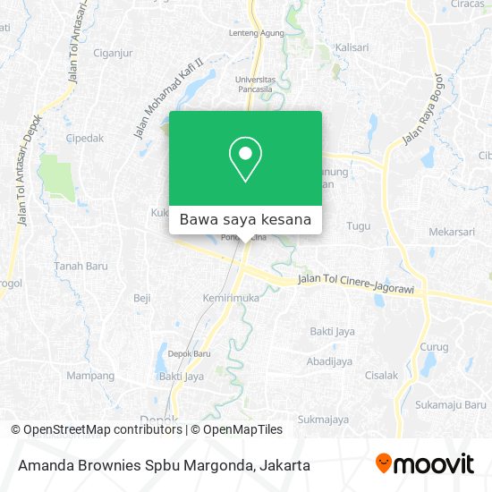 Peta Amanda Brownies Spbu Margonda