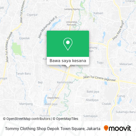 Peta Tommy Clothing Shop Depok Town Square