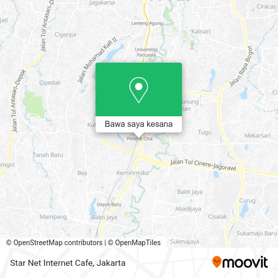 Peta Star Net Internet Cafe