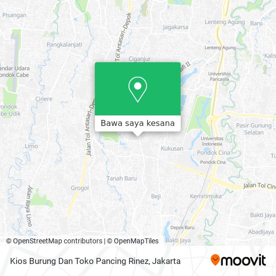 Peta Kios Burung Dan Toko Pancing Rinez