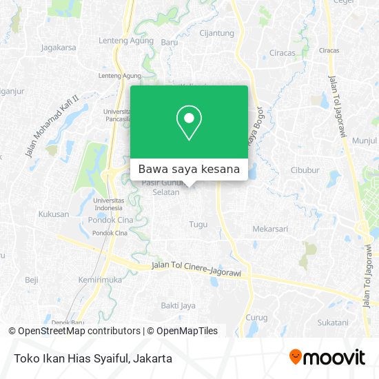 Peta Toko Ikan Hias Syaiful