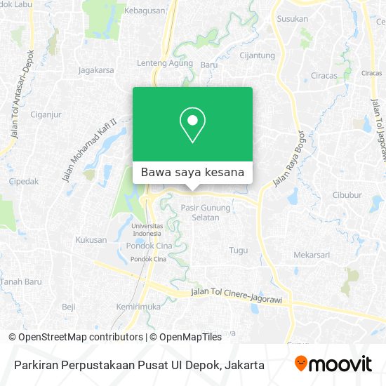 Peta Parkiran Perpustakaan Pusat UI Depok
