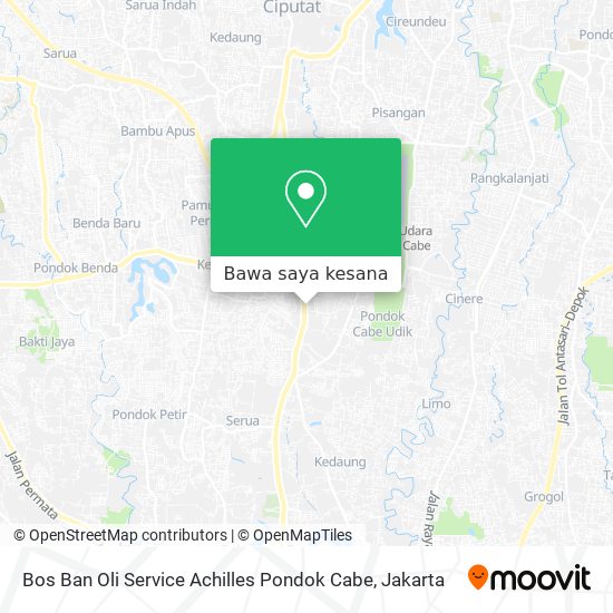 Peta Bos Ban Oli Service Achilles Pondok Cabe