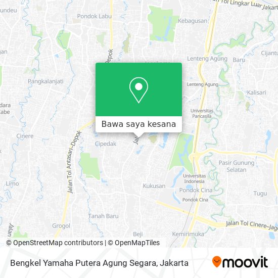 Peta Bengkel Yamaha Putera Agung Segara