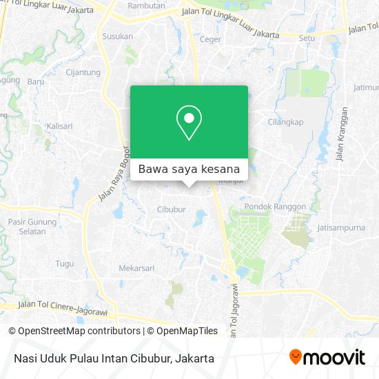 Peta Nasi Uduk Pulau Intan Cibubur