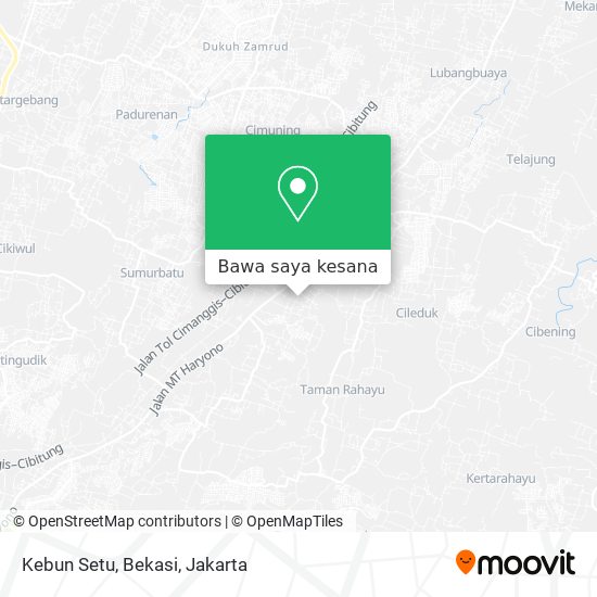 Peta Kebun Setu, Bekasi