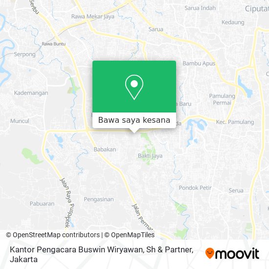 Peta Kantor Pengacara Buswin Wiryawan, Sh & Partner