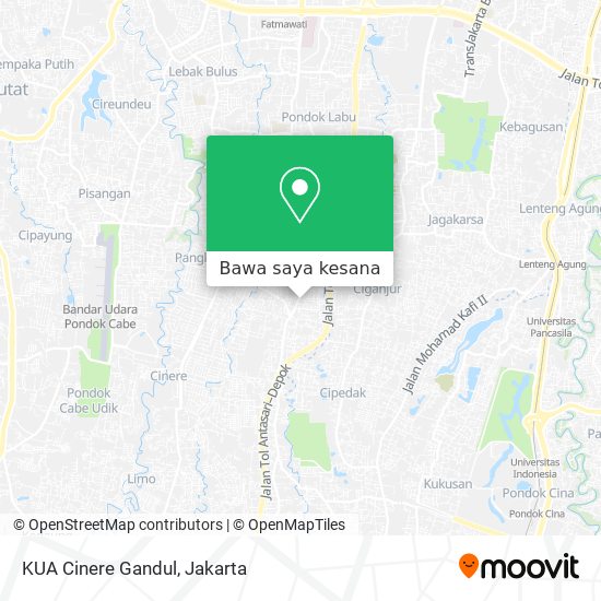 Peta KUA Cinere Gandul