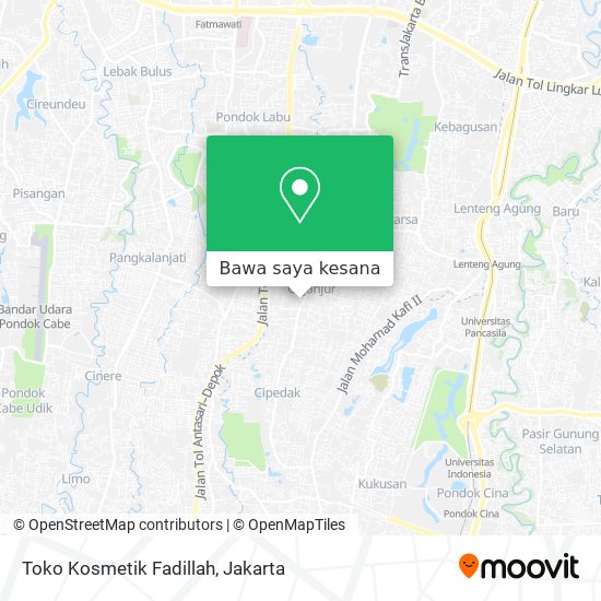 Peta Toko Kosmetik Fadillah