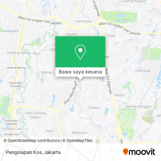 Peta Penginapan Kos