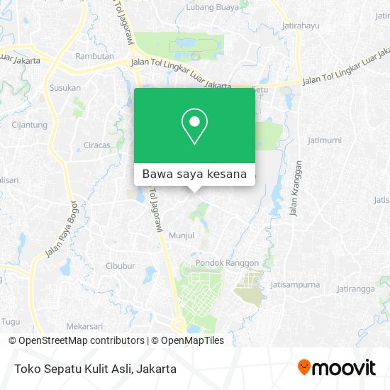 Peta Toko Sepatu Kulit Asli