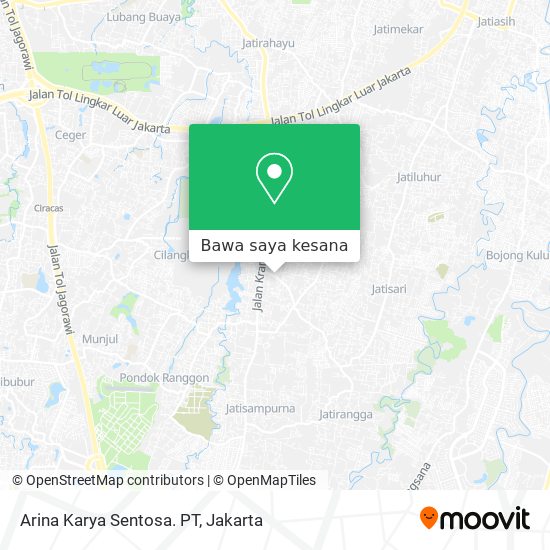 Peta Arina Karya Sentosa. PT