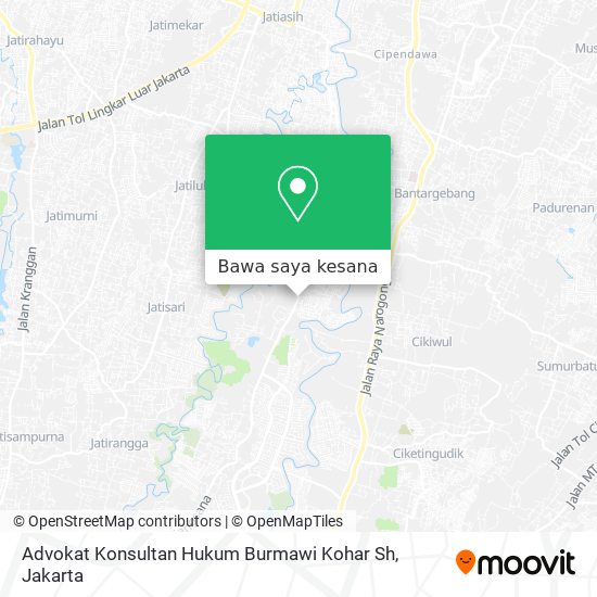 Peta Advokat Konsultan Hukum Burmawi Kohar Sh