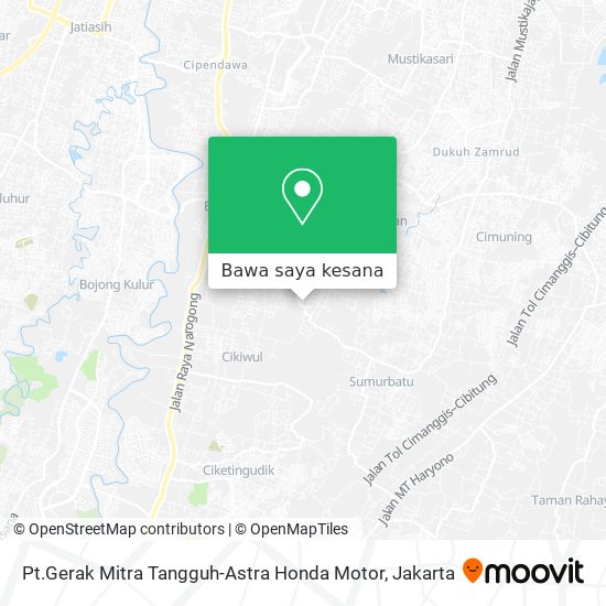 Peta Pt.Gerak Mitra Tangguh-Astra Honda Motor