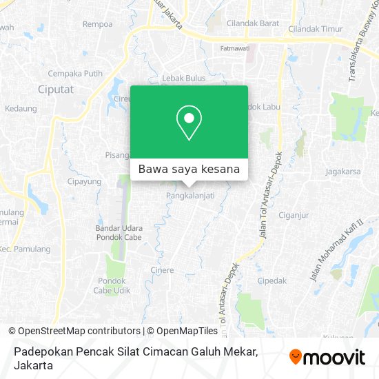 Peta Padepokan Pencak Silat Cimacan Galuh Mekar