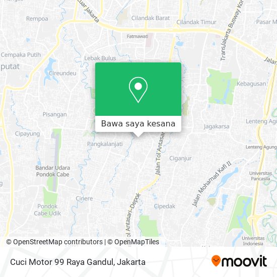 Peta Cuci Motor 99 Raya Gandul