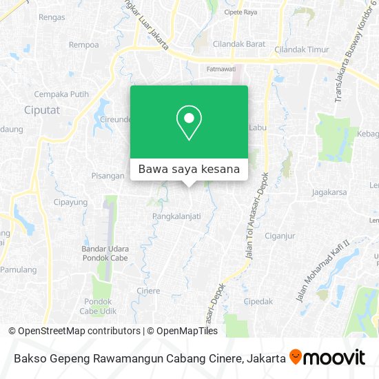 Peta Bakso Gepeng Rawamangun Cabang Cinere
