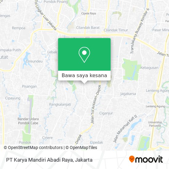 Peta PT Karya Mandiri Abadi Raya