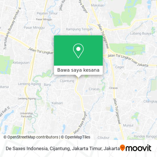 Peta De Saxes Indonesia, Cijantung, Jakarta Timur