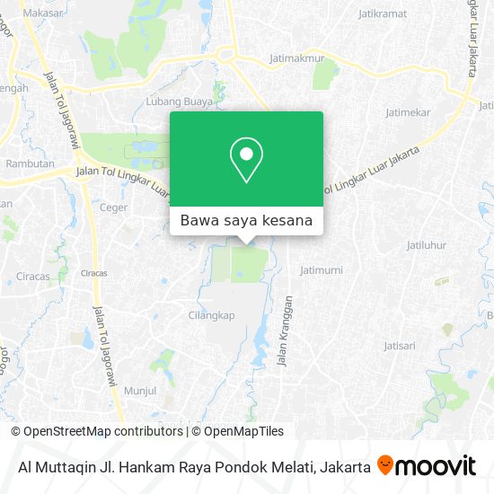 Peta Al Muttaqin Jl. Hankam Raya Pondok Melati